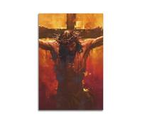 TMRL Art Poster of Jesus Christ Crucified Poster Canvas Wall Art Decor Living Room Modern Family Bedroom 24x36inch(60x90cm) Unframe-style