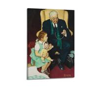TMRL Doctor And Dolldoctor And Doll by Norman Rockwell Canvas Art PosterWall Art Canvas Poster Music Albums And Movies Decorative Painting for Living Bed Room 12x18inch(30x45cm) Frame-style