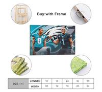TMRL Jalen HurtsWall Art Canvas Poster Music Albums And Movies Decorative Painting for Living Bed Room 08x12inch(20x30cm) Frame-style