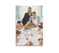 TMRL Norman Rockwell Painter's Work《Freedom from Want》printed PostersWall Art Canvas Poster Music Albums And Movies Decorative Painting for Living Bed Room 24x36inch(60x90cm) Unframe-style