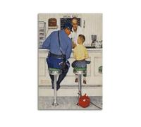 TMRL Norman Rockwell Painter's Work《The Runaway》PostersWall Art Canvas Poster Music Albums And Movies Decorative Painting for Living Bed Room 24x36inch(60x90cm) Unframe-style