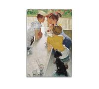 TMRL Norman Rockwell2Wall Art Canvas Poster Music Albums And Movies Decorative Painting for Living Bed Room 08x12inch(20x30cm) Unframe-style
