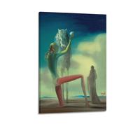 TMRL Salvador Dali Famous Paint (Knights of Death) Print PosterWall Art Canvas Poster Music Albums And Movies Decorative Painting for Living Bed Room 08x12inch(20x30cm) Frame-style