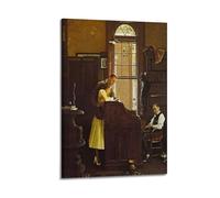 TMRL The Marriage License by Norman Rockwell Canvas Art PosterWall Art Canvas Poster Music Albums And Movies Decorative Painting for Living Bed Room 20x30inch(50x75cm) Frame-style