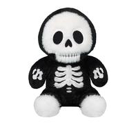 Tmrselk Halloween Decorations - Funny Embroidered Skeleton Plush | 9.8 Inch Soft Bone Plushie | Creepy Cute Decor for Living Room, Bedroom & Spooky Party