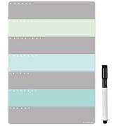 TMS A3 Magnetic Weekly Planner and Memo Board with Dry Wipe Pen, Whiteboard Planner for Fridge, Dry Erase Meal Planner, to Do List, or Fridge Calendar for Notes and Reminders (Grey 1, A3)