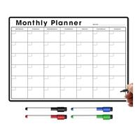 TMS A3 Monthly Planner Whiteboard | Magnetic Fridge Calendar for Meal Prep, Work or Family Planning | Made in the UK (A3, White)