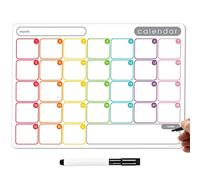 TMS A3 Monthly Planner Whiteboard | Magnetic Fridge Calendar for Meal Prep, Work or Family Planning | Made in the UK | Use for to-Do Lists, Notes or Reminders | for Home and Office [42 x 30cm]