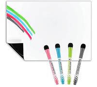 TMS Fridge Magnet Whiteboard Large 50 x 30cm | use as Magnetic Weekly Planner, Dry Wipe Memo Board, Meal Planner, Kitchen Notice Board for Notes or Reminders | To Do List with Dry Erase Markers