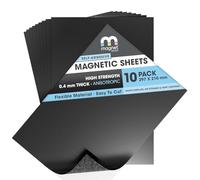 TMS Hi-Grip® Magnetic Sheets Self-Adhesive | For Crafts or Metal Die Storage | Make Car, Taxi or Vehicle Signs | Extra Strong, Sticky & Flexible | 10 Pack | 0.4mm thick | A4 (30×21cm)