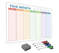 TMS Magnetic Monthly Calendar, Weekly Planner and Daily Organiser for School, Home and Office | Perfect Way to Track Chores, Homework, Meetings, Appointments (Monthly Calendar, A2 [60 x 42cm])