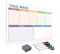TMS Magnetic Monthly Calendar, Weekly Planner and Daily Organiser for School, Home and Office | Perfect Way to Track Chores, Homework, Meetings, Appointments