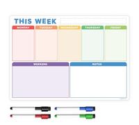TMS Magnetic Monthly Calendar, Weekly Planner and Daily Organiser for School, Home and Office | Track Chores, Homework, Meetings, Appointments
