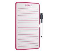TMS Magnetic Notepad Dry Erase Board for Fridge | Small Dry Erase Board with Lined Sections for to Do List, Checklist or Meal Plans | Use for Notes, Reminders or Shopping List [Pink]