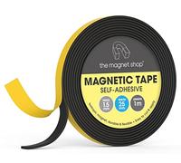 TMS Magnetic Tape Self Adhesive, Magnet Strips for Crafts on Roll Sticky Back - 25mm Wide, 1.5mm Thick - Thin & Flexible - Make Your own Fridge Magnets for Kids, Easy to Peel Adhesive Backing (1m)