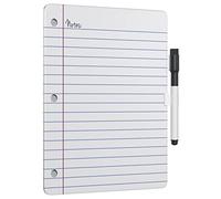 TMS Magnetic Weekly Planner for Fridge | Portable Notepad-Style Whiteboard with Dry Wipe Pen and Magnet | Dry Erase Board | Sticks to Metal or Handheld | Small White Board for Kids or Office