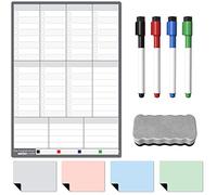 TMS Magnetic Weekly Planner | Made in The UK | Fridge Whiteboard Calendar for Meal Prep, Work or Family Planning | Monthly Organiser for to-Do Lists, Notes or Reminders | Home, Kitchen or Office