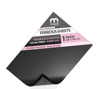 TMS Rubber Steel Sheet | Self-Adhesive Soft Metal Ferrous for Wargaming Miniature Transportation, Magnetic Display or Hobby Purposes | 0.5mm thick | Large, A2+ (62×42cm)