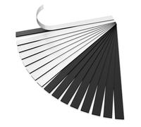 TMS Self-Adhesive Magnet Strips, 16 Pack of Flexible Magnetic Tape Strips for Crafts, Making your own Fridge Magnets, Die Storage or Notes and Reminders Sticky Back Magnets (167x12.5mm) [1.5mm thick]