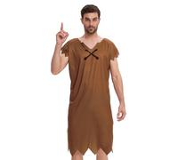 TMSD Halloween Mens Cosplay Rubble Costume Brown Tunic XXL