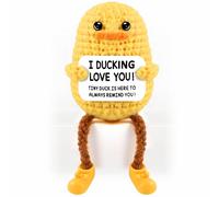 Tmtains Birthday for Her Him I Duck Love You Emotional Support Duck Long Legged Cute Funny Crochet Positive Nuggets Partner Inspirational Gifts for Wife Husband Valentine’ s Day Gift