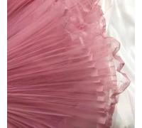 TMTGTS 3D Pleated Chiffon Fabric 2 m x 150 cm Tulle Tulle DIY Organza Fabrics for Sewing Tulle Fabric Sold by the Metre Decorative Fabric for Wedding Party Gifts Crafts Decoration