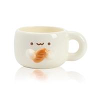 Tmtior Cute Ceramic Coffee Mug, 10 oz Handmade 3D Cartoon Tea Cup-Toast
