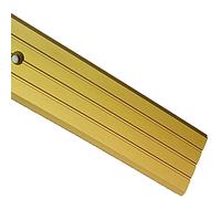 TMW Profiles Aluminium Door Strip 40mm - Gold - Fluted Screw Fix, 1m (Gold)
