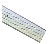 TMW Profiles Aluminium Door Strip 40mm - Silver - Fluted Screw Fix, 1m (Silver)
