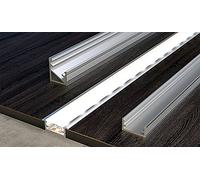 TMW Profiles Aluminium LED Channel - Anodised - Plastic Diffuser, 1m (Collar Channel, Frosty bar)