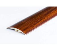 TMW Profiles uPVC Door Edging Floor Trim 30mm - Wood Effect - 23 Colours - Self-Adhesive 0.9m Length (Walnut)