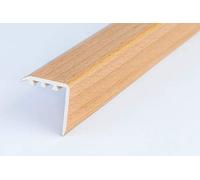 TMW Profiles uPVC Stair Nosing 25mm × 25mm - Edge Protection - Screw-Fix, 0.9m Length KP-2525 (Beech)