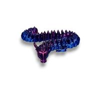 TMW3DPrintshop 3D Printed Articulated Dragons - Vibrant Colour Gradient Fidgets - Custom Unique Gifts - Colourful Stress Relief Pet for Adults & Children (Galaxy Dragon)