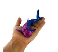 TMW3DPrintshop - Galaxy Colour Gradient Fidgets - Articulated Shark, Hammerhead, Whale, Dinosaur Plesiosaurus Stress Relief Sculpture for Adults & Children - 3D Printed (Shark)