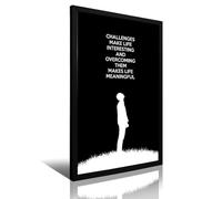 TMWHONG Challenges Quote Poster Inspirational Canvas Wall Art Motivational Print Quotes Canvas Painting Office Home Wall Decor Gift 08x12inch(20x30cm)