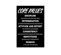 TMWHONG Core Values Quote Poster Inspirational Canvas Wall Art Motivational Print Quotes Painting Office Home Wall Decor 12x18inch(30x45cm)