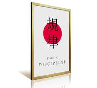 TMWHONG Discipline Life Value Quote Poster Inspirational Canvas Wall Art Motivational Print Quotes Canvas Painting Office Home Wall Decor Gift 08x12inch(20x30cm)
