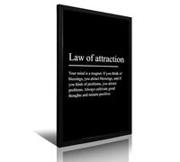 TMWHONG Law of Attraction Quote Poster Inspirational Canvas Wall Art Motivational Print Quotes Canvas Painting Office Home Wall Decor Gift 12x18inch(30x45cm)
