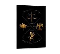 TMWHONG Stoic Virtues Quote Poster Inspirational Canvas Wall Art Motivational Print Quotes Painting Office Home Wall Decor 12x18inch(30x45cm)