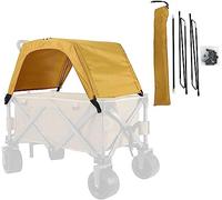 TMXKOOK Portable Folding Wagon Canopy Cover - Garden Removable Trolley Awning Shade Collapsible Hand Push Cart Accessories, Perfect for Outdoor Shopping and Camping