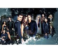 TMXON 2021 Diamond Painting Kits, The Vampire Diaries Poster, DIY 5D Diamond Painting Set, Painting by Numbers Diamond, Diamond Painting Pictures, Arts Craft for Home Wall Decor, 50x60CM