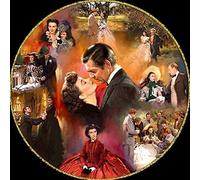 TMXON 5D Diamond Painting, Diamond Embroidery of The Movie Gone with The Wind, DIY Round Rhinestone Mosaic Home Decoration 50x50CM