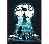 TMXON 5D DIY Diamond Painting Alice in Wonderland Kits Round Diamond Embroidery for Decoration Gift 30x40CM