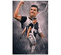 TMXON DIY 5D Diamond Painting Crystal Rhinestone Painting Sports Football Player Cristiano Ronaldo Picture Embroidery Pictures Art Crafts for Adults and Children 40x40CM