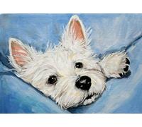 TMXON DIY Diamond Painting Westie Dog Drill Kit Crystal Drawing Kit Bedside Art Embroidery Crafts for Home Decoration 30x40CM