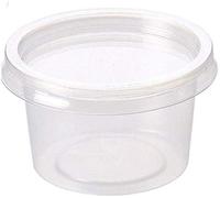 TMZ ® 1000x 4oz Clear Plastic Containers Tubs with Separate Lids Food Safe Takeaway