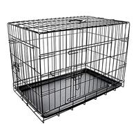TMZ © Small Pet Cage 30" Pet Cage With Plastic Removable Tray Easy For Transport Folding Foldable Case Heavy Duty