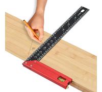 TMZDCJK 400mm Right Angle Ruler Woodworking Tools - L Shape | Multifunctional 45/90 degree positioning Square, Thickened Aluminum Alloy For Layout, Drawing & Measurement