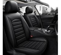 TMZWJ Leather Car Seat Covers Full Set,For N-issan Navara 2018-2021 Seat Cover Breathable Waterproof NonSlip Full Set Seat Covers Interior Accessories,Black Style