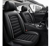 TMZWJ Leather Car Seat Covers Full Set,For Skoda Kodiaq 7-Seat 2016-2023 Seat Cover Breathable Waterproof NonSlip Full Set Seat Covers Interior Accessories,Black and White